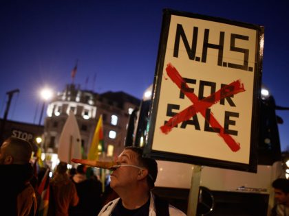 Protesters Demonstrate As NATO Leaders Attend Buckingham Palace Banquet