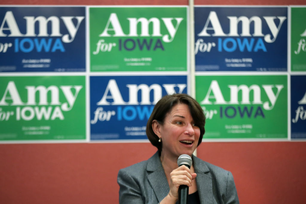 Democratic Presidential Candidate Amy Klobuchar Campaigns In Iowa