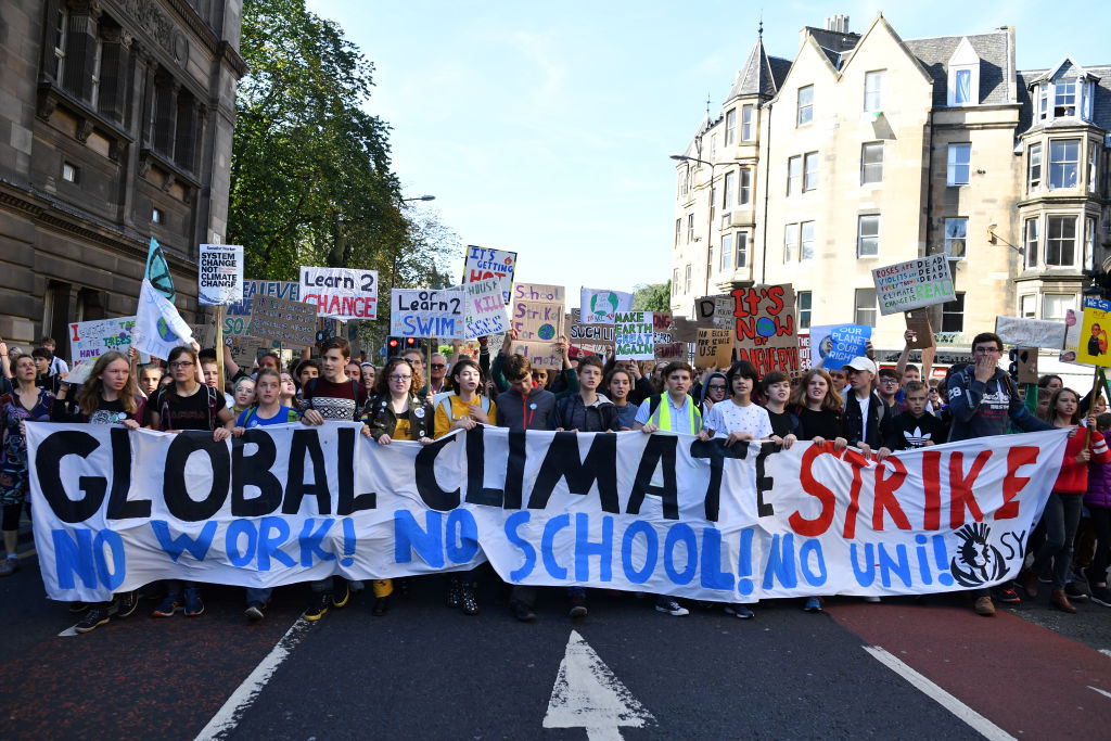 Activists In Edinburgh Join The Global Climate Strike