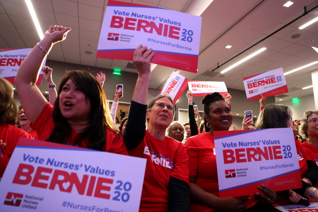 Nurses Union Endorses Sen. Bernie Sanders For President In Oakland, California