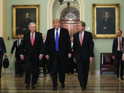 President Donald Trump Joins Senate Republicans For Their Weekly Policy Luncheon