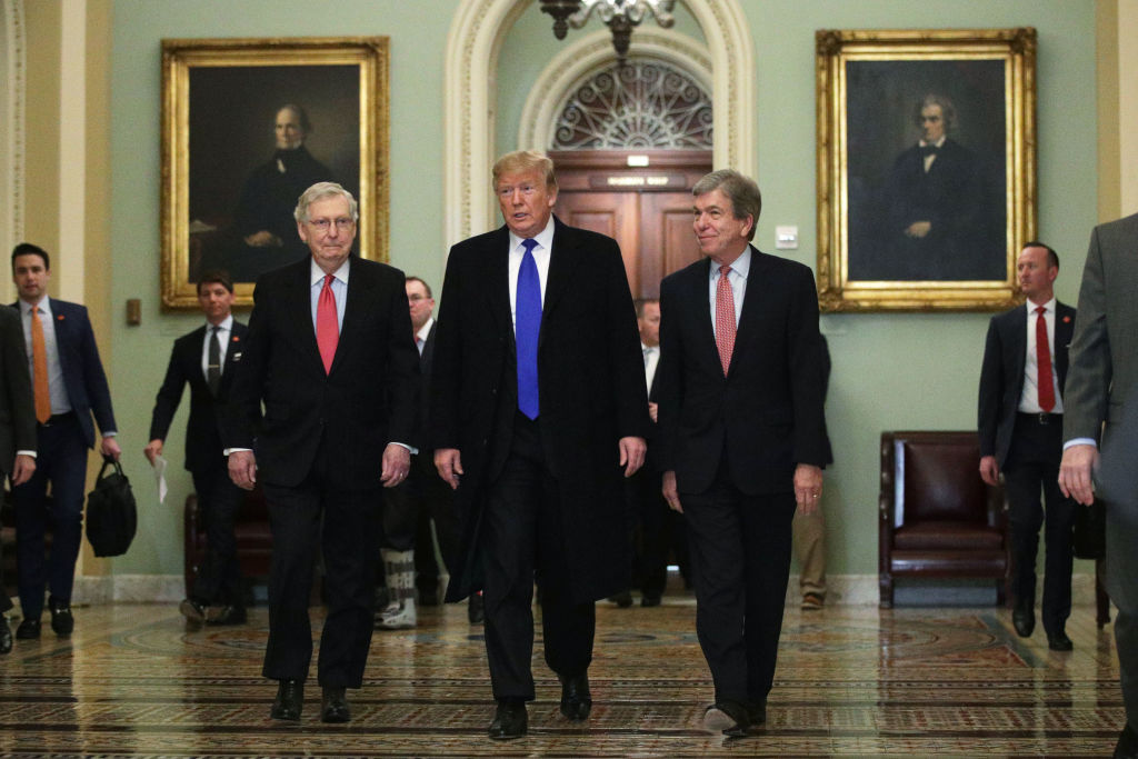 President Donald Trump Joins Senate Republicans For Their Weekly Policy Luncheon