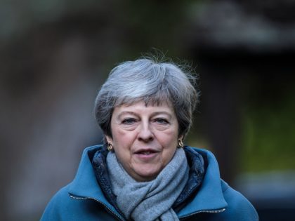 Theresa May Attends Church With Her Husband