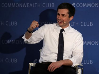 Democratic Presidential Candidate Pete Buttigieg Addresses The Commonwealth Club Of San Fransisco