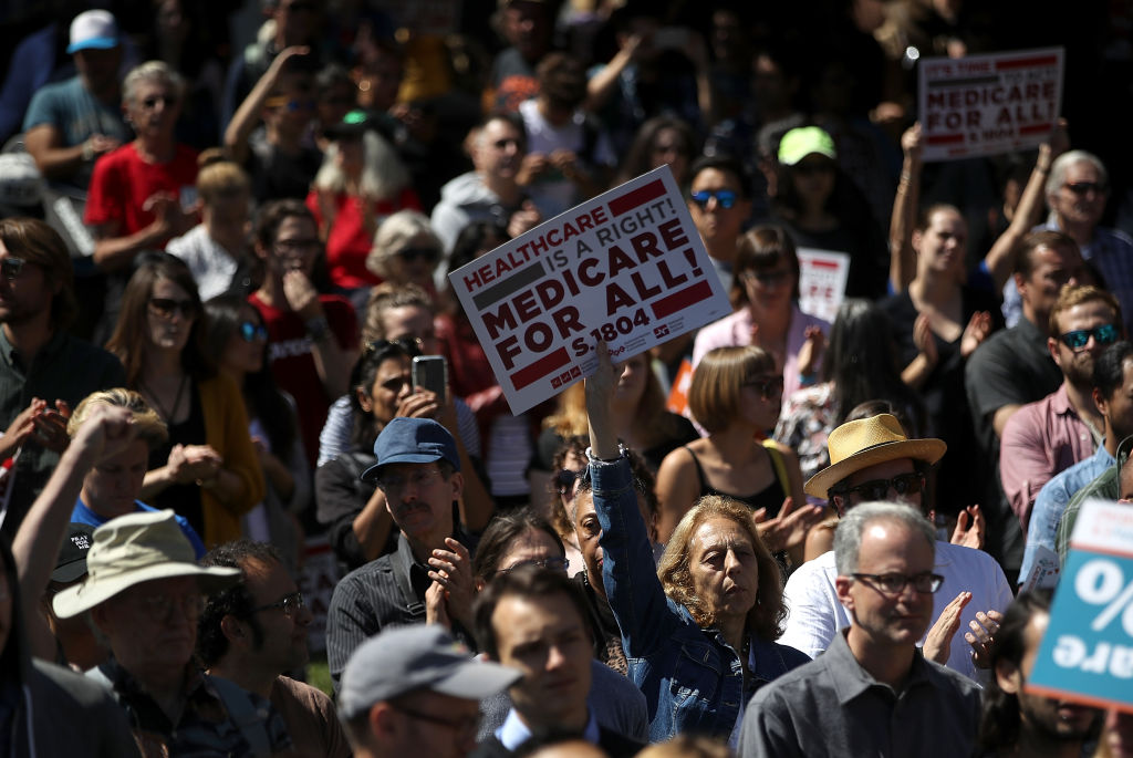 Bernie Sanders Discusses Medicare For All Bill In San Francisco
