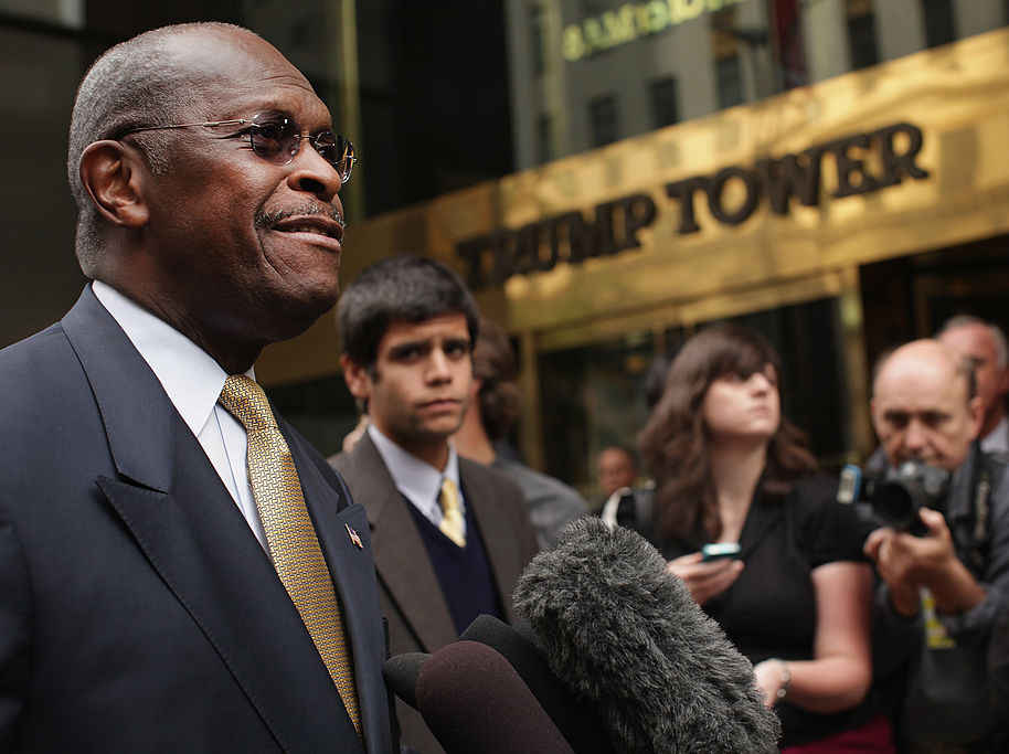 Herman Cain Meets With Donald Trump In New York