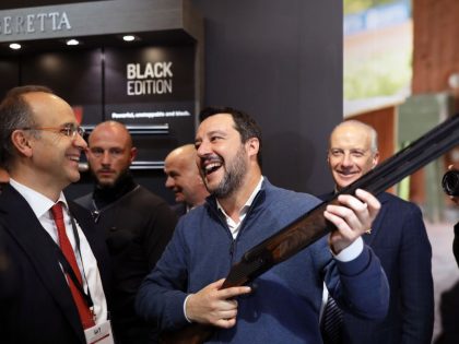 Gun Enthusiasts And Vendors Attend HIT Trade Show In Vicenza, Italy