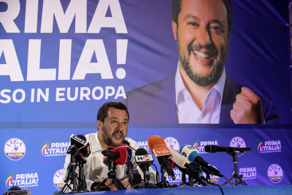 Salvini's Lega Party Holds EU Election Night Event
