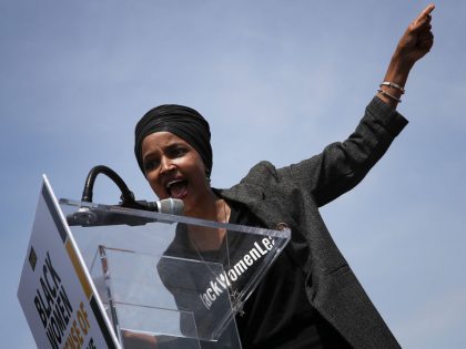Rep. Ilhan Omar Holds A Rally Demanding Democratic Leadership Censure President Trump Over Inciting Violence