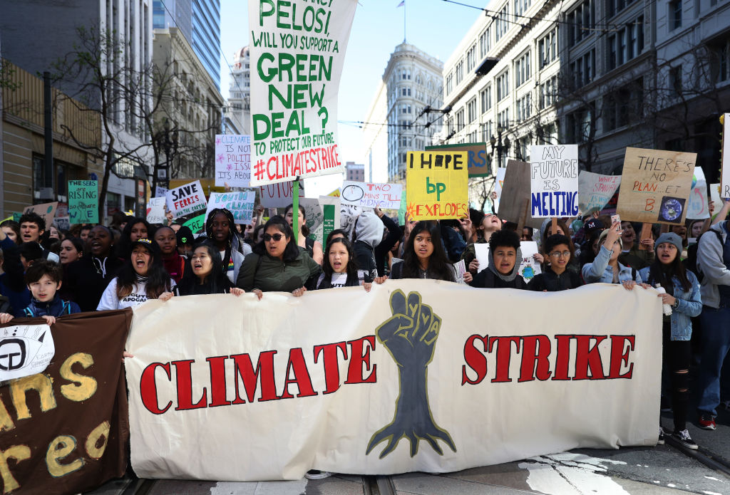 Students Walk Out Of School As Part Of Worldwide Youth Climate Strike
