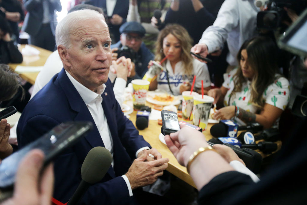Democratic Presidential Candidate Joe Biden Campaigns In Los Angeles With L.A. Mayor Eric Garcetti
