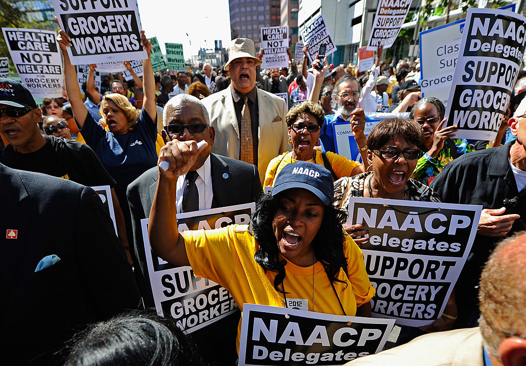 NAACP Members Join Labor March In Support Of Grocery Workers
