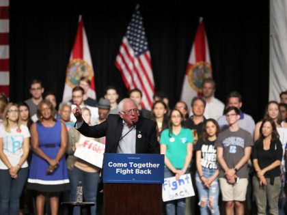Sen. Bernie Sanders And DNC Chair Tom Perez Hold Rally In Miami