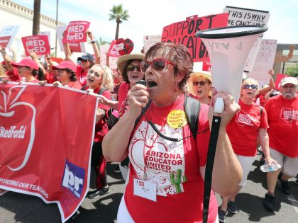 Arizona Teachers Go On Strike And March To State Capitol