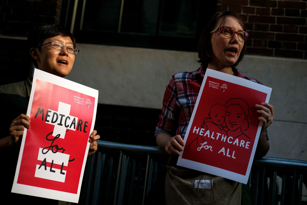 Protestors Rally Against Trumpcare In New York City