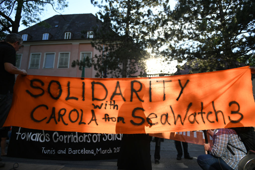 Protesters Demand Release Of Sea-Watch Captain Carola Rackete