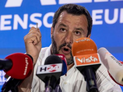 Salvini's Lega Party Holds EU Election Night Event