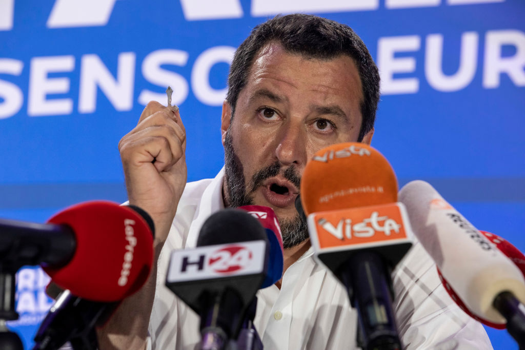Salvini's Lega Party Holds EU Election Night Event