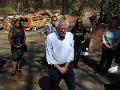 Bernie Sanders Tours Site Of Paradise, CA Wildfire, Discusses Climate Crisis