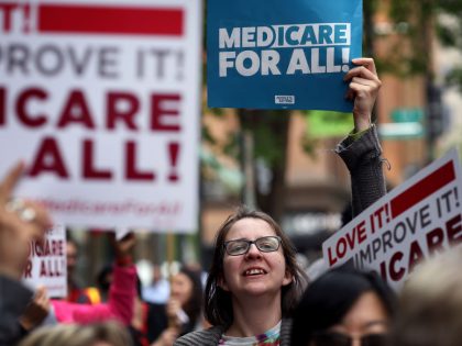 Progressive Democrats of America Hold A 'Medicare For All' Rally Outside PhRMA Headquarters
