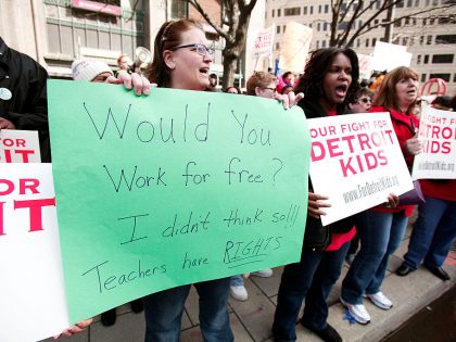 Detroit Teachers Hold Walk Out For Second Day