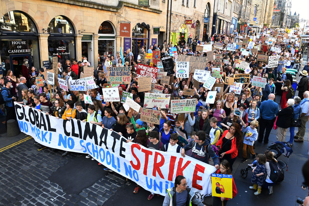 Activists In Edinburgh Join The Global Climate Strike