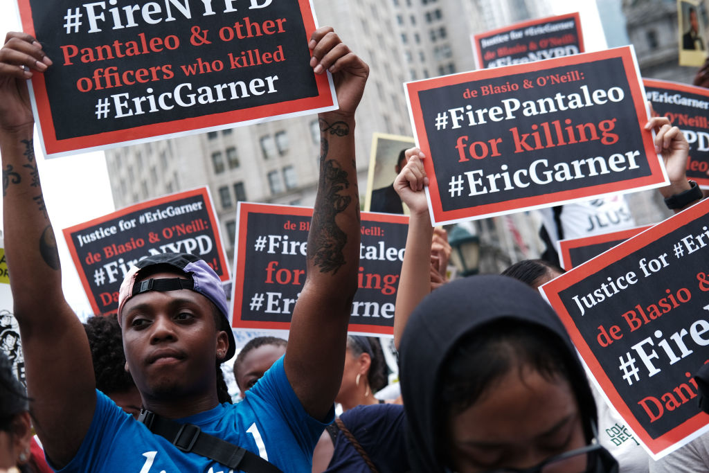 Activists Mark Five Year Anniversary Since Death Of Eric Garner, Day After DOJ Announced No Federal Charges For NYPD Officer
