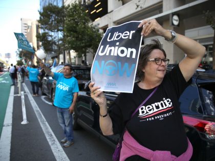 Rideshare Drivers, Activists Rally At Uber HQ In Support Of CA Assembly Bill 5