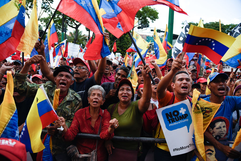 Anti-Trump Demonstration in Caracas After Economic Sanction From US