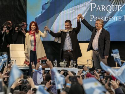 Presidential Candidate Alberto Fernandez And Running Mate Cristina Fernandez De Kirchner Hold First Rally