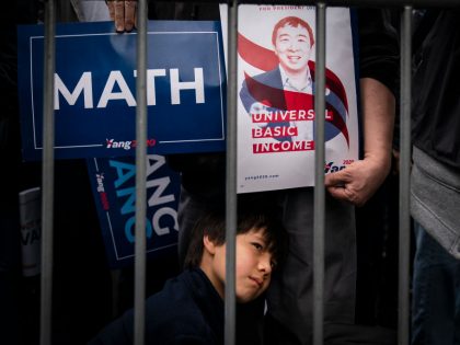 Presidential Candidate Andrew Yang Holds Campaign Rally In New York City