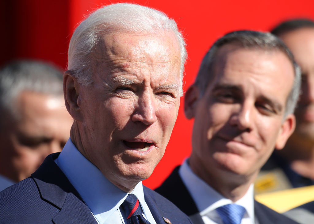 Mayor Eric Garcetti Joins Joe Biden At Los Angeles Campaign Event