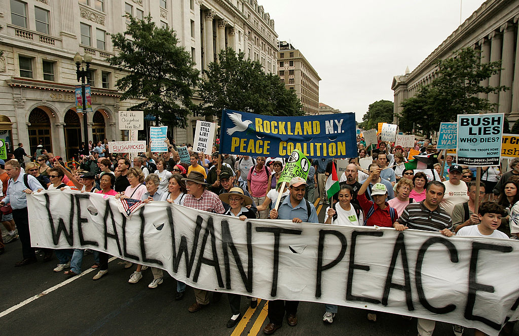 Thousands Of Anti War Protestors March On Washington