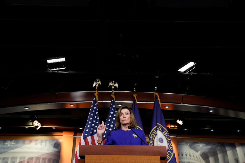 Speaker Nancy Pelosi Speaks To The Press In Weekly News Conference