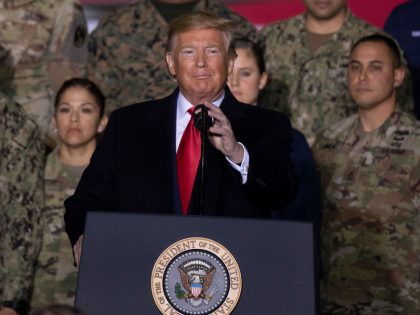 President Trump Signs National Defense Authorization Act At Joint Base Andrews