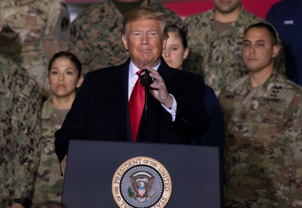 President Trump Signs National Defense Authorization Act At Joint Base Andrews