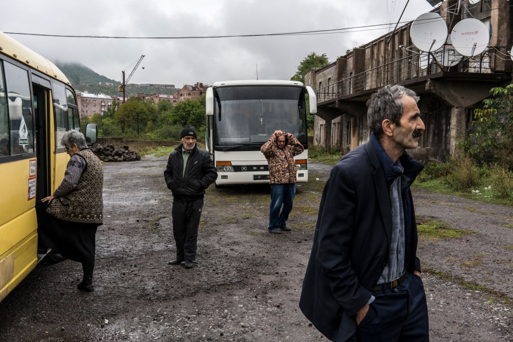 Displaced Civilians Arrive In Armenia As Nagorno-Karabakh Clash Grows