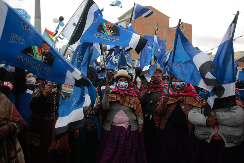 Candidate Luis Arce Closing Rally Ahead of Presidential Elections