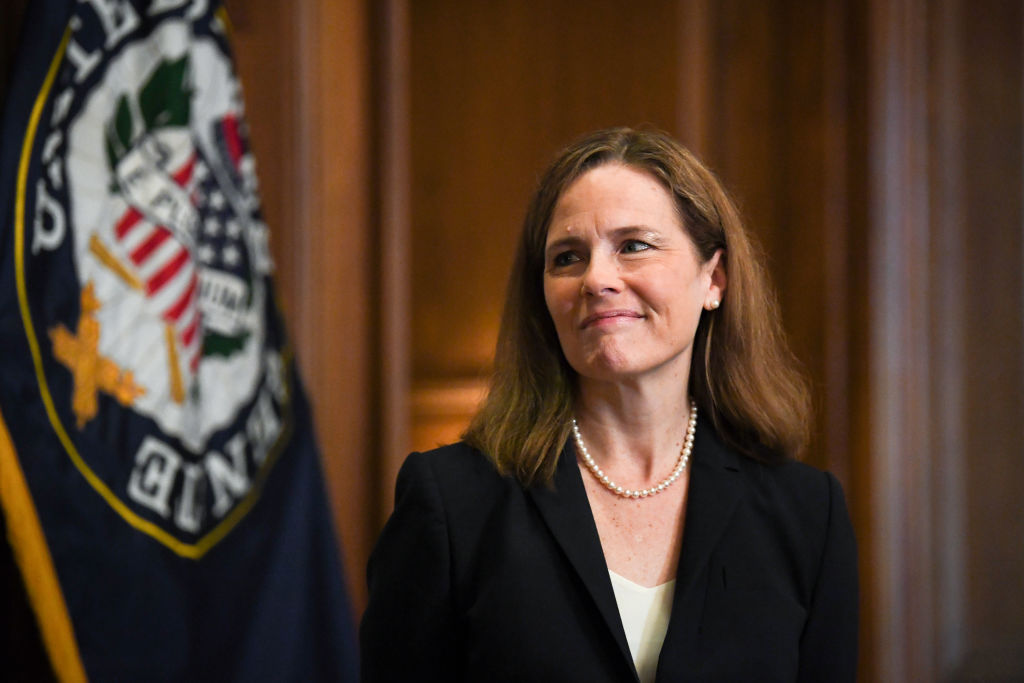 Supreme Court Justice Nominee Amy Coney Barrett Meets With Senators Ahead Of Confirmation Vote