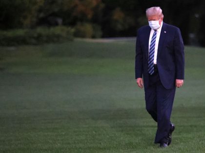 President Trump Arrives Back At White House After Stay At Walter Reed Medical Center For Covid
