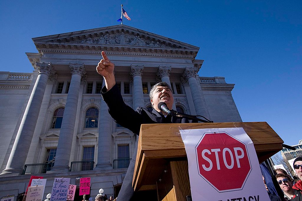 Wisconsin State Workers Protest Proposed Cuts To Benefits