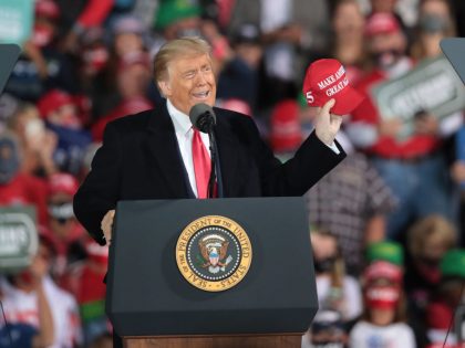 President Trump Holds Rally In Des Moines, Iowa