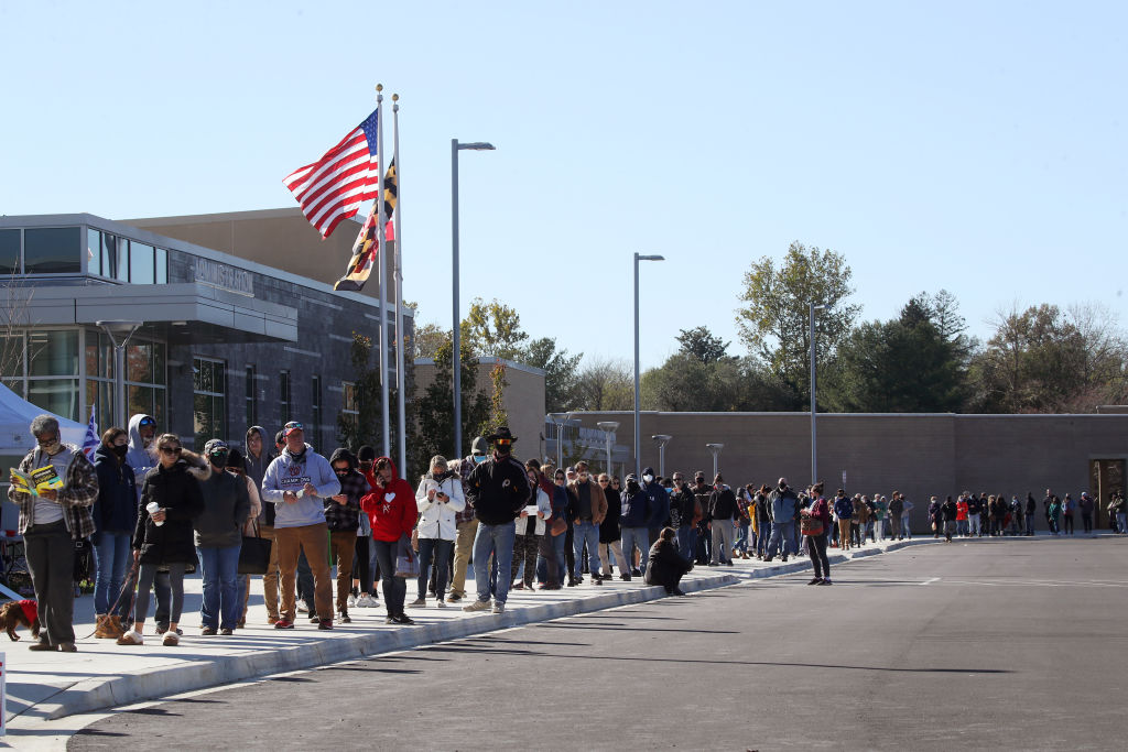 Across The U.S. Voters Flock To The Polls On Election Day