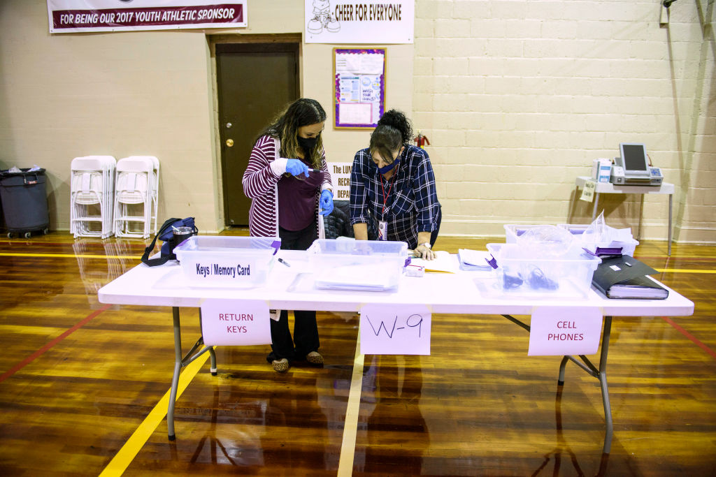 Across The U.S. Voters Flock To The Polls On Election Day