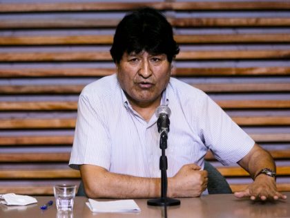 Former President Of Bolivia Evo Morales Press Conference