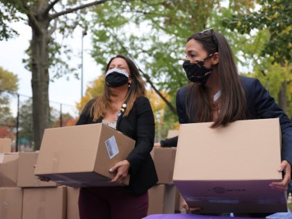 Rep. Alexandria Ocasio-Cortez Distributes Food In Areas Hard-Hit By COVID-19