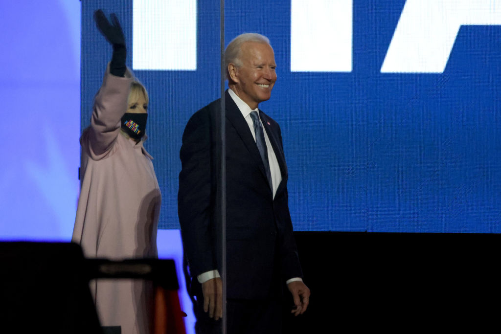 Democratic Presidential Candidate Joe Biden Holds Election Night Event In Delaware
