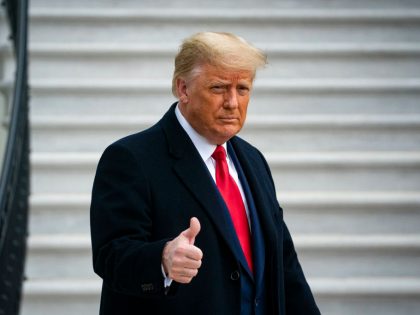 President Trump Departs The White House En Route To Army v Navy Football Game
