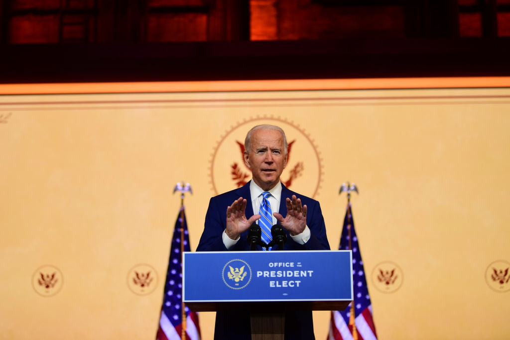 President-Elect Biden Delivers Thanksgiving Address In Wilmington