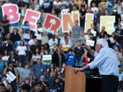 Democratic Candidate Bernie Sanders Holds A Campaign Rally In Santa Monica